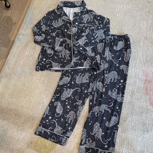 Starry Night Animal Print Pajama Set